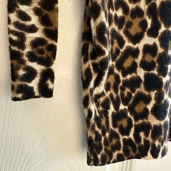 J.Crew Leopard Print Crewneck Wool Sweater – Size XXS - Picture 4 of 5